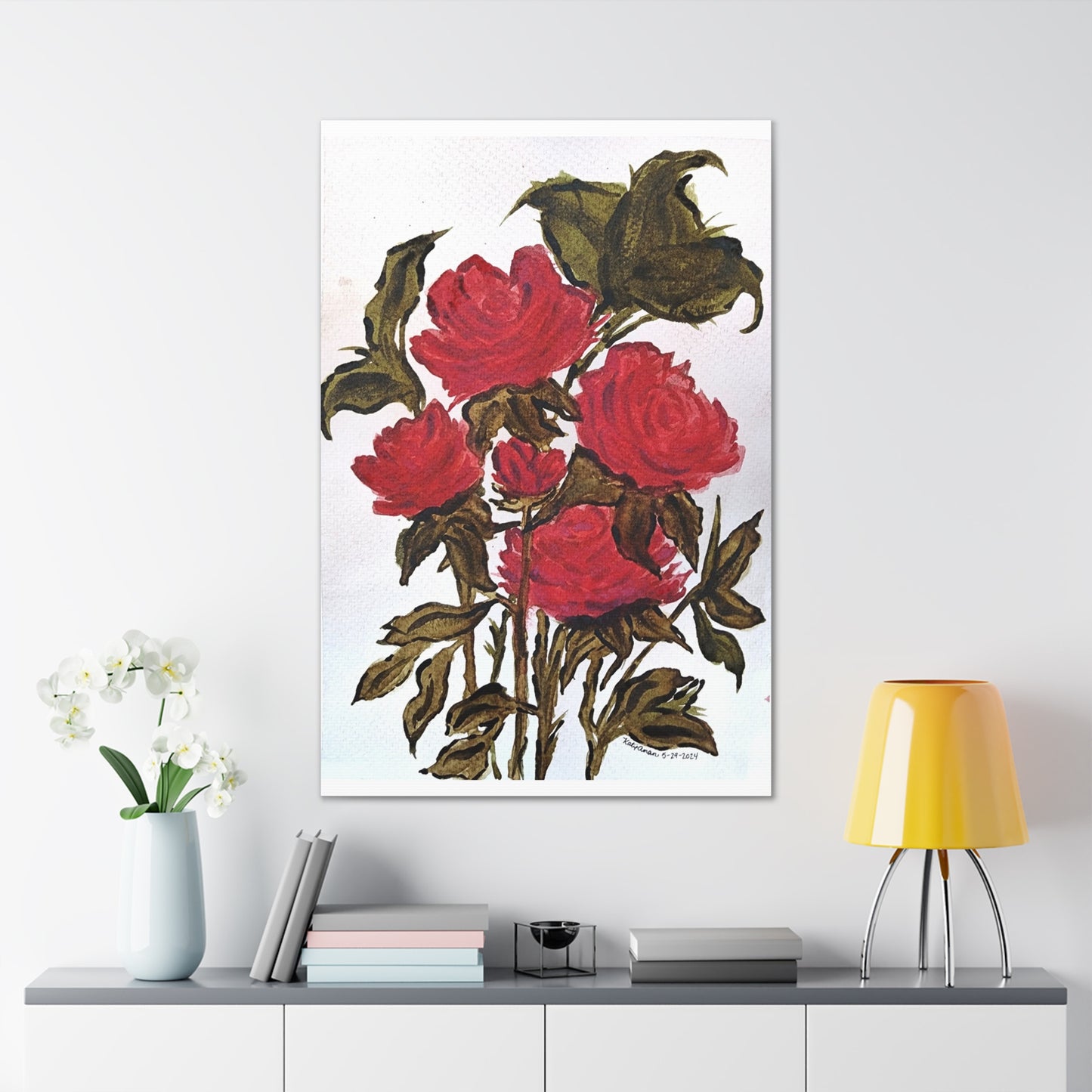 Classic Roses, on canvas