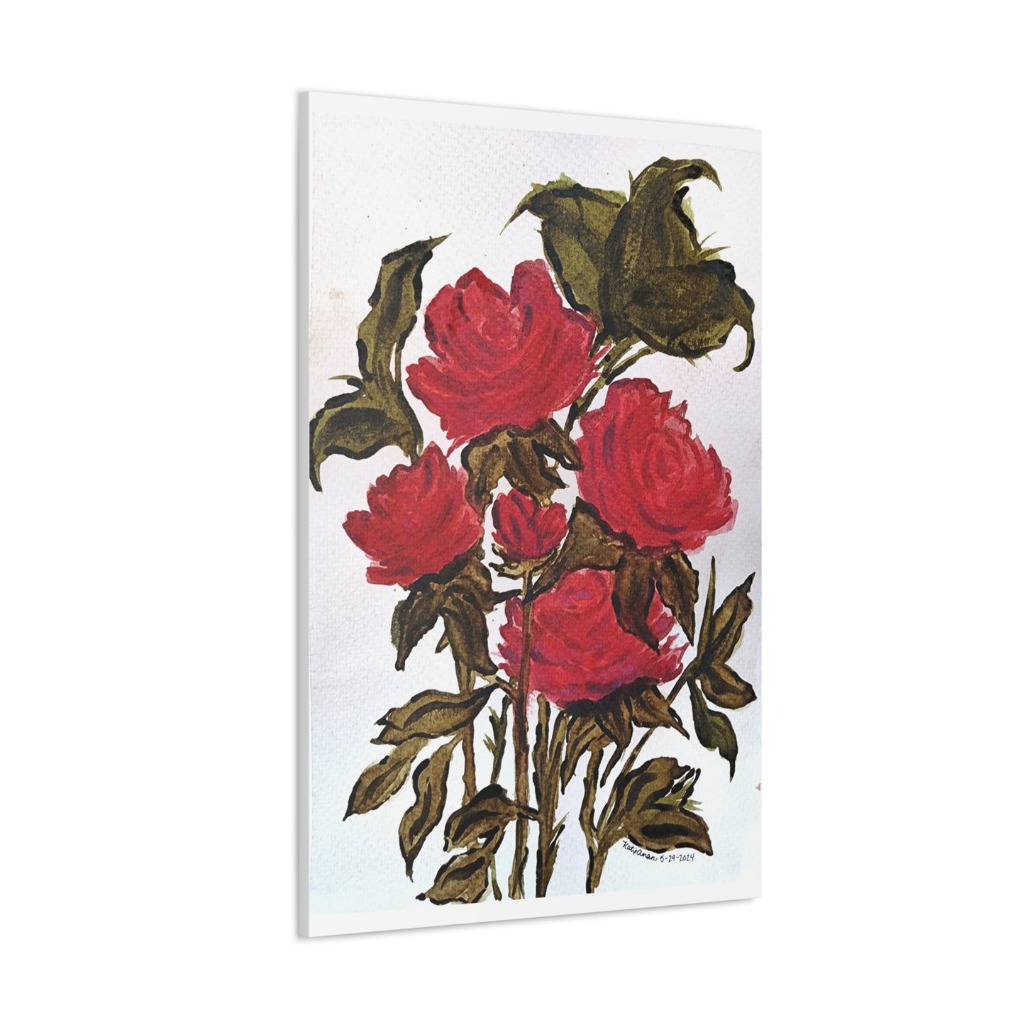 Classic Roses, on canvas