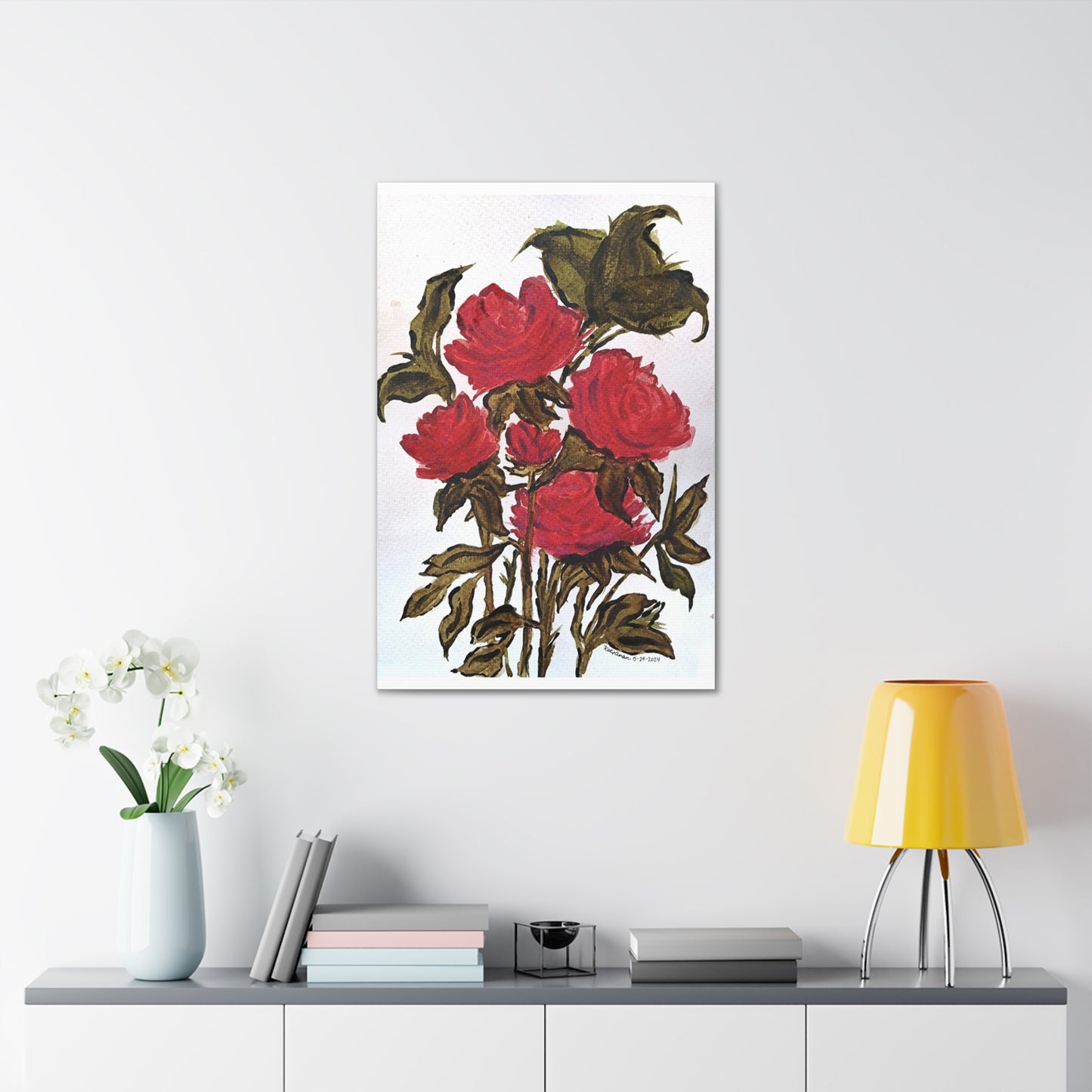 Classic Roses, on canvas